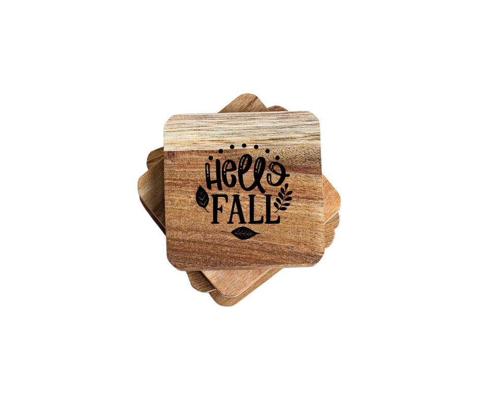 Rustic Fall Wooden Coasters