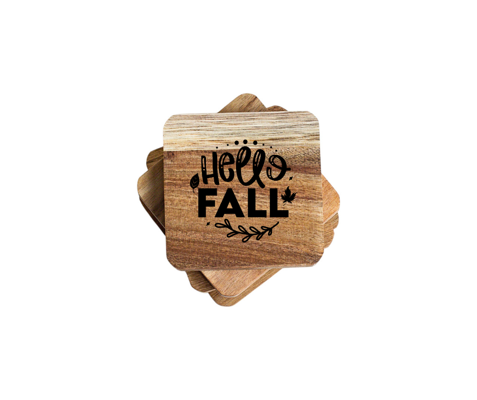 Rustic Fall Wooden Coasters