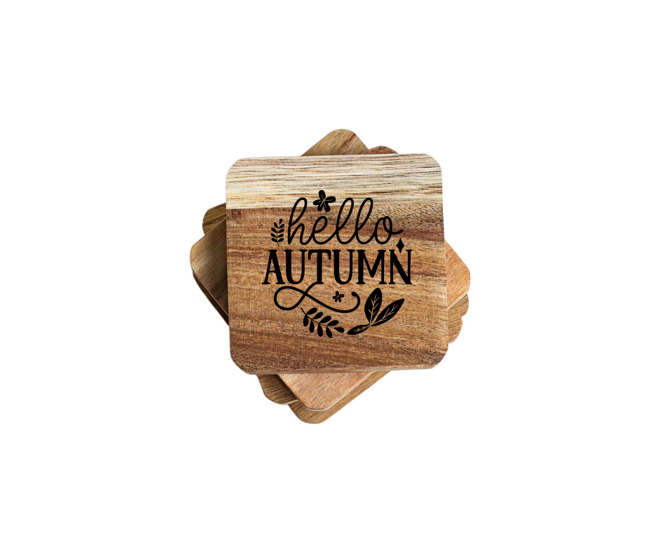Rustic Fall Wooden Coasters