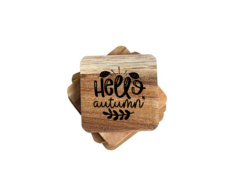 Rustic Fall Wooden Coasters