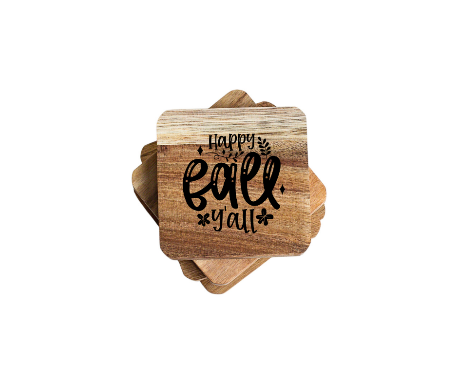 Rustic Fall Wooden Coasters