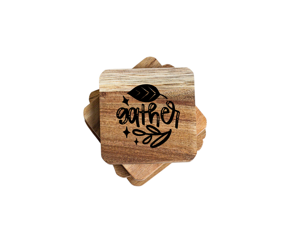 Rustic Fall Wooden Coasters