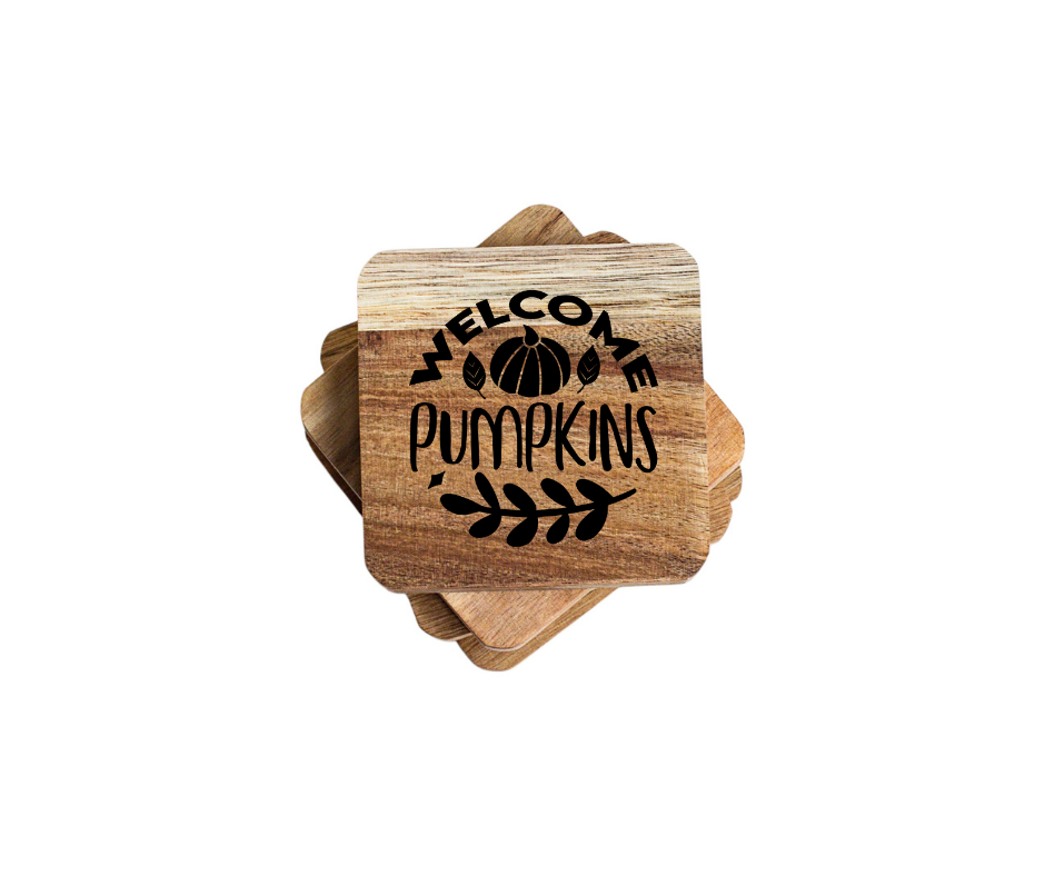 Rustic Fall Wooden Coasters