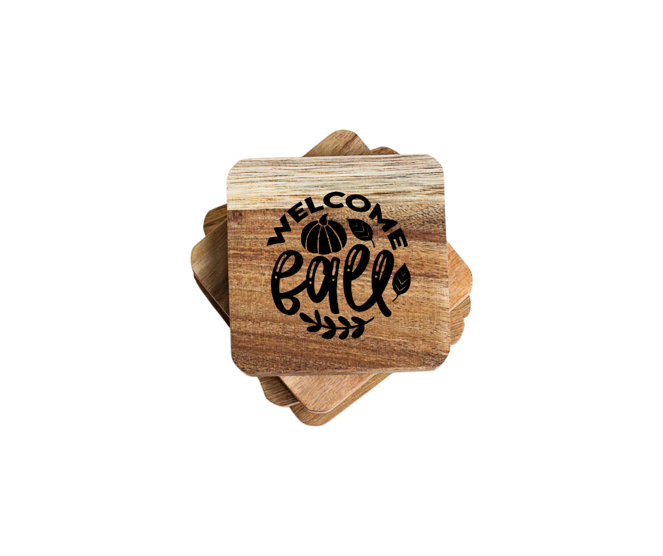 Rustic Fall Wooden Coasters