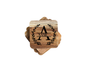 Personalized Initial Wooden Coasters with Roman Leaf Design