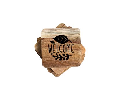 Rustic Fall Wooden Coasters