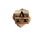 Personalized Initial Wooden Coasters with Elegant Scroll Design