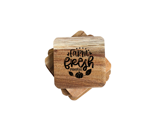 Rustic Fall Wooden Coasters