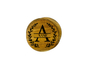 Personalized Initial Wooden Coasters with Roman Leaf Design
