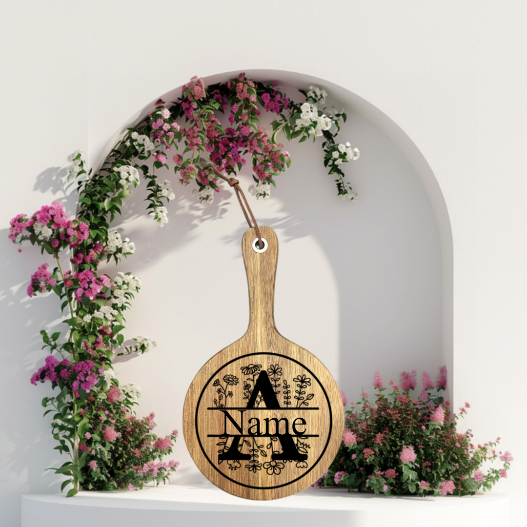 Extra Small Floral Personalized Cutting Board image 0