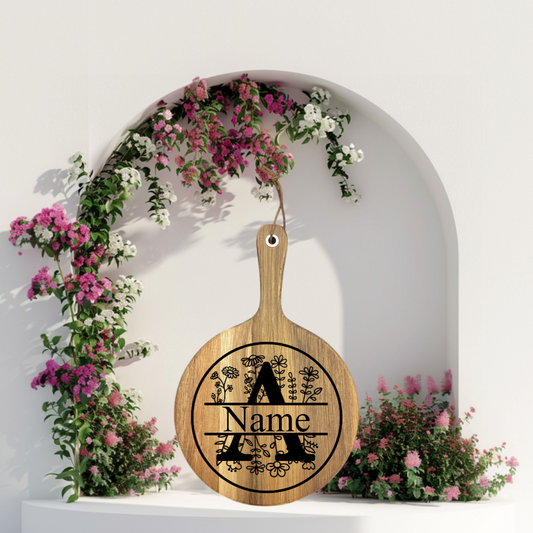 Small Floral Personalized Cutting Board image 0