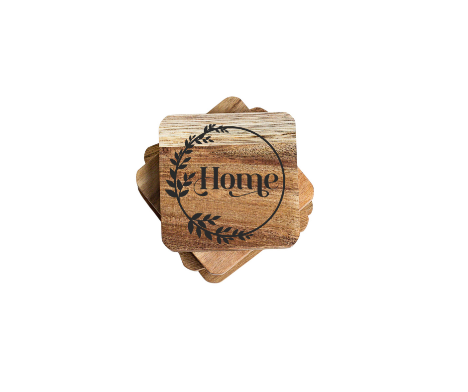 Home Wooden Coaster