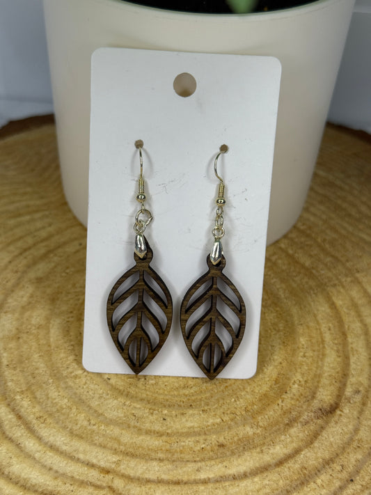 Tropical Leaf Drop Earrings